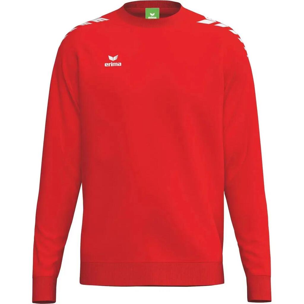 565 Erima Cmpt Junior Red Sweatshirt - Long Sleeve Crew Neck, Reflective Zones