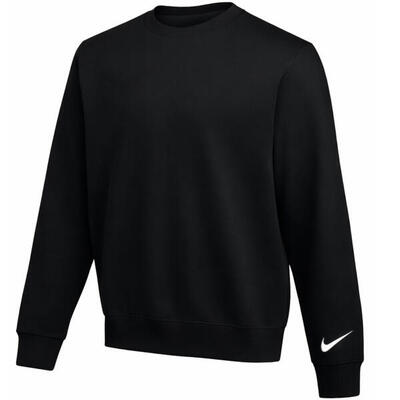 Nike heren sweater fleece katoen zwart, ronde hals