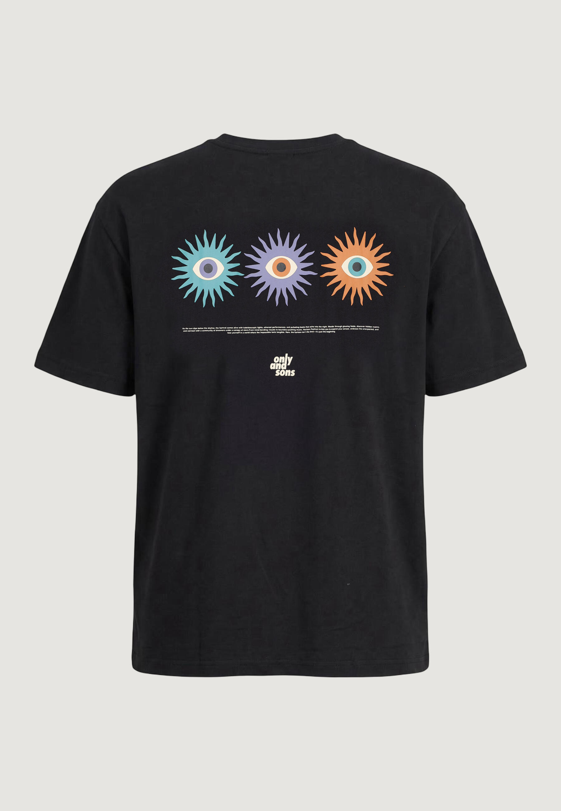 MEN'S Crop Top Onsfred Life Eye Rlx Ss Tee SCHWARZ 4/5