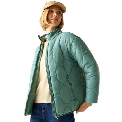 Dames carlotte gewatteerde jas (marine)