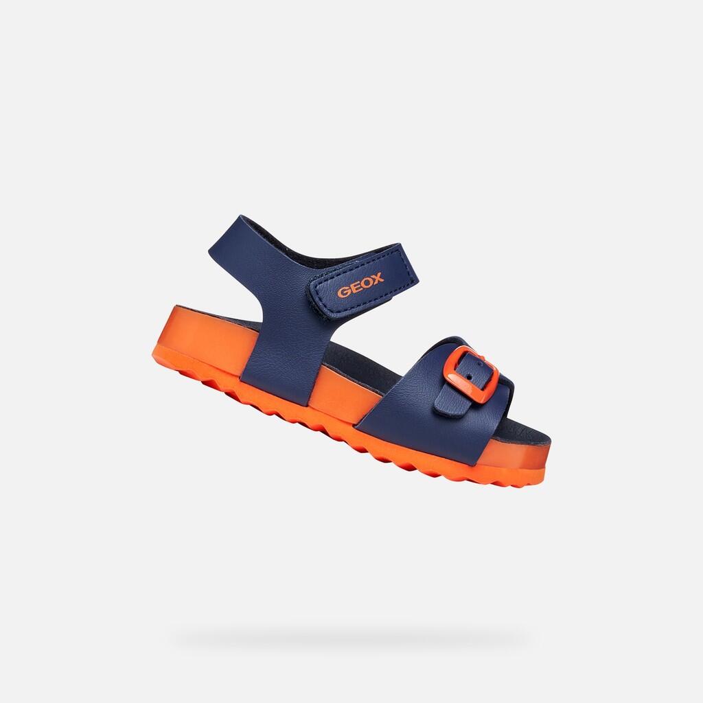 bleu navy / orange