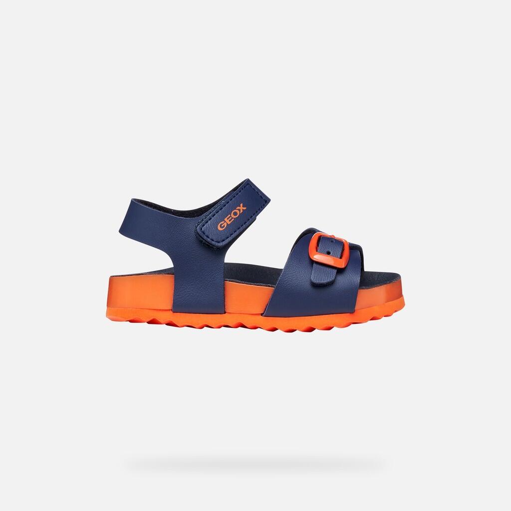 Sandales Bébé Garçon SANDAL CHALKI BABY BOY Bleu Marine/Orange 2/7