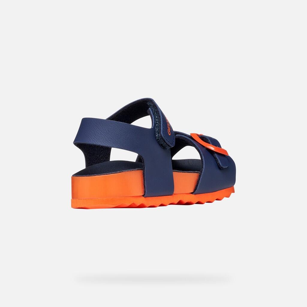 Sandales Bébé Garçon SANDAL CHALKI BABY BOY Bleu Marine/Orange 6/7
