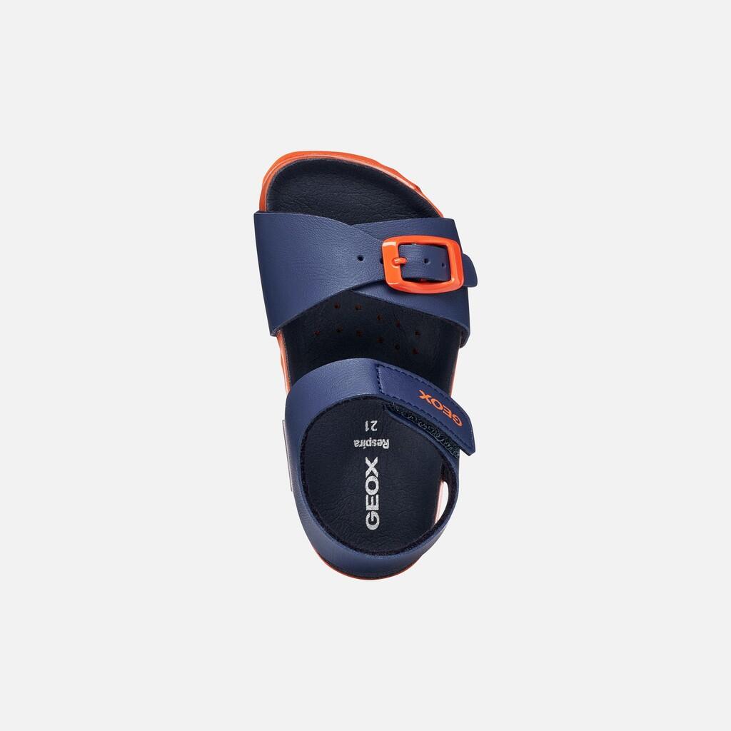 Sandales Bébé Garçon SANDAL CHALKI BABY BOY Bleu Marine/Orange 7/7