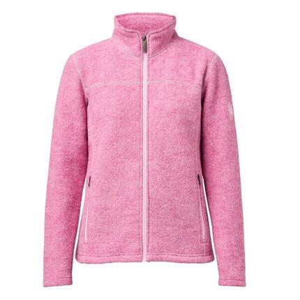Damen-Strickjacke aus Wolle Beata Fuchsia Pink - Pink
