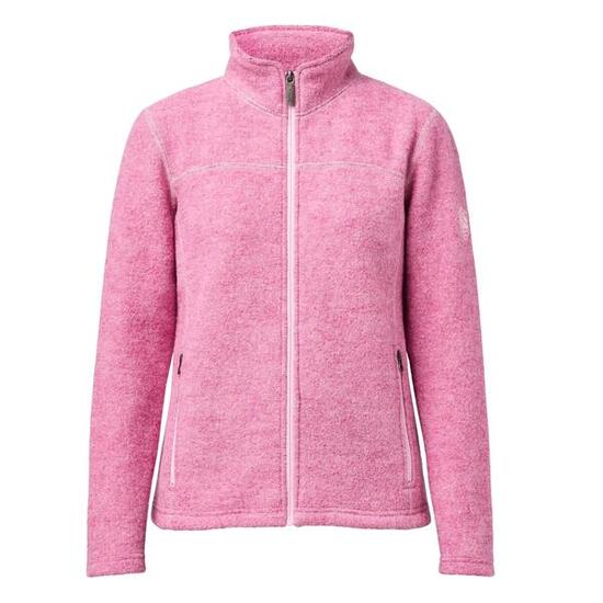 Damen-Strickjacke aus Wolle Beata Fuchsia Pink - Pink