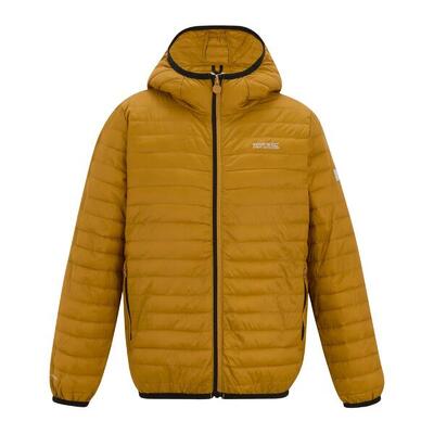 Childrens/kids hillpack hooded jacket (hout bruin)