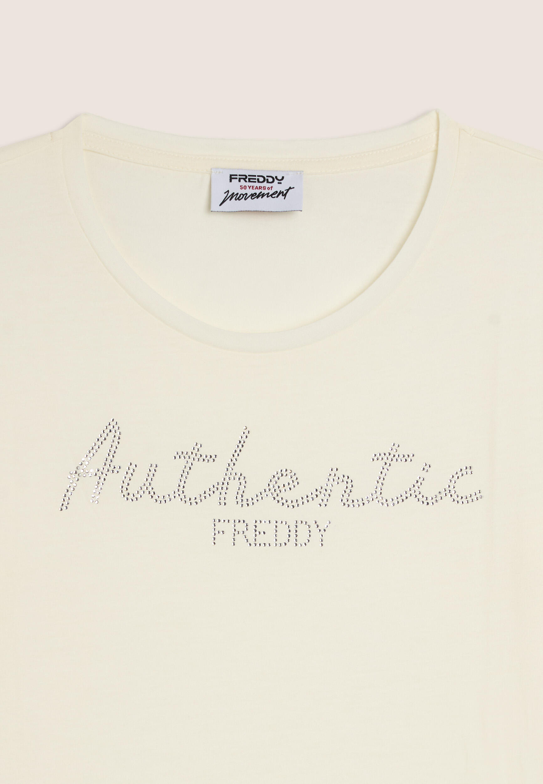 T-shirt manica 3/4 "Authentic" con logo FREDDY in strass 3/3
