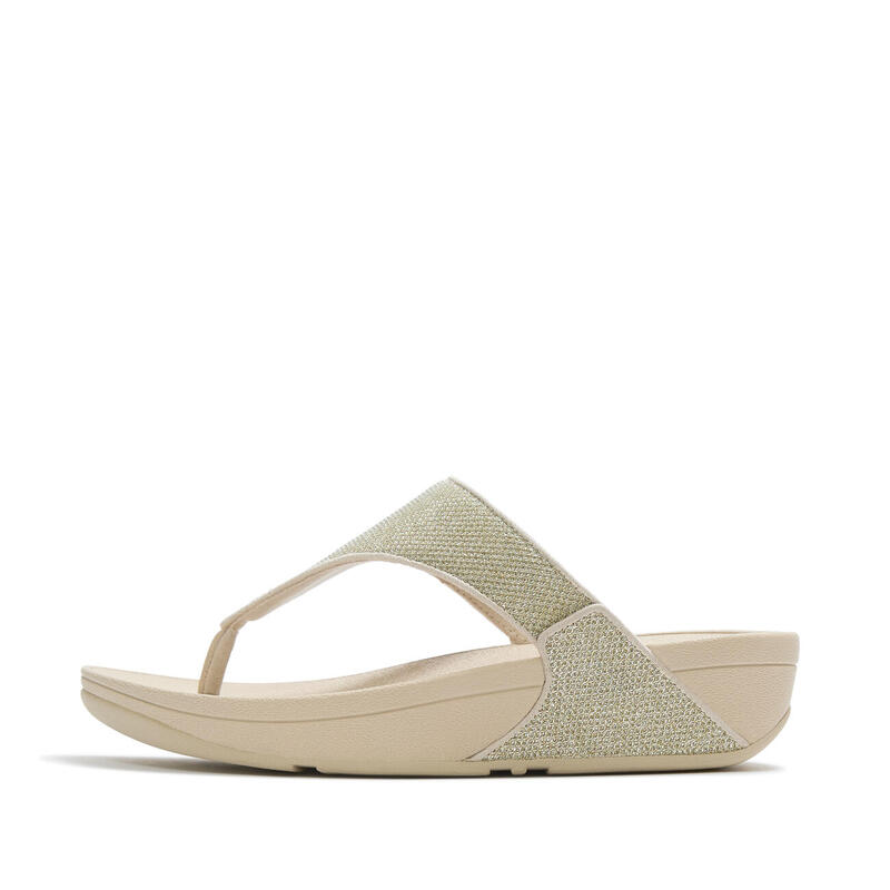FITFLOP FitFlop Lulu Shimmerglitz Toe-Post Sandals  PLATINO 43