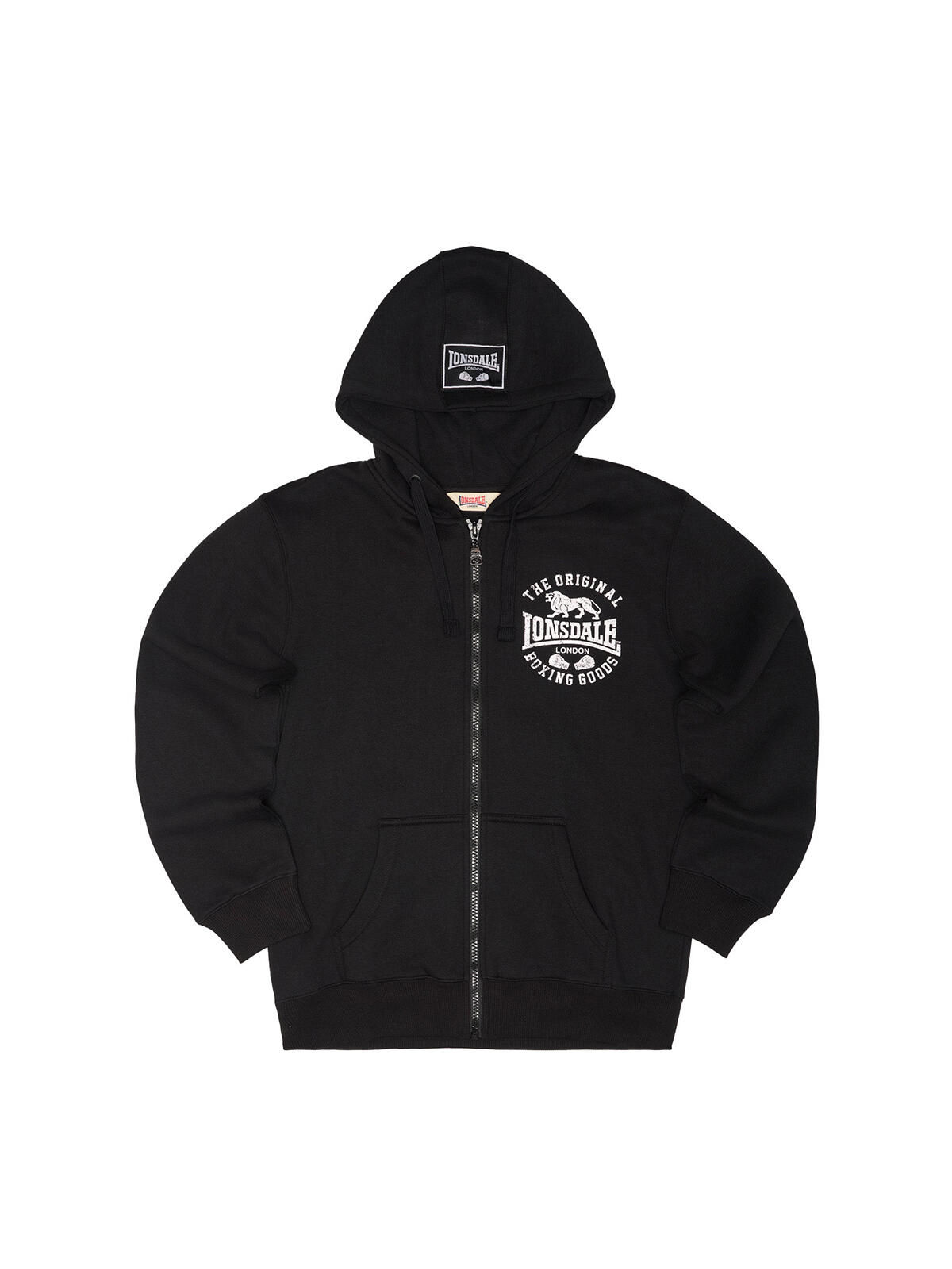 Lonsdale Herren Zip Sweatjacket Seghill schwarz/weiß 2/5