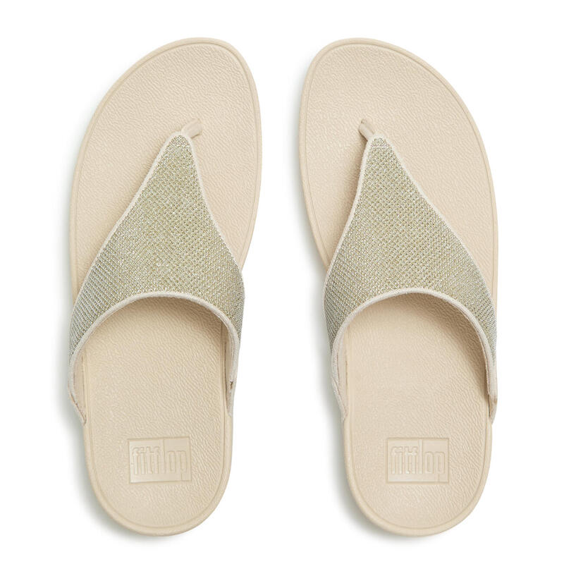FITFLOP FitFlop Lulu Shimmerglitz Toe-Post Sandals  PLATINO 43