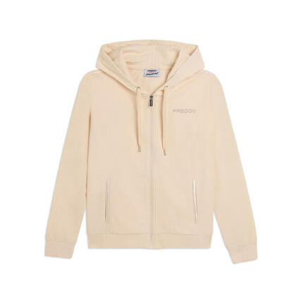 Sweat-shirt avec fermeture zippée et capuche et logo FREDDY