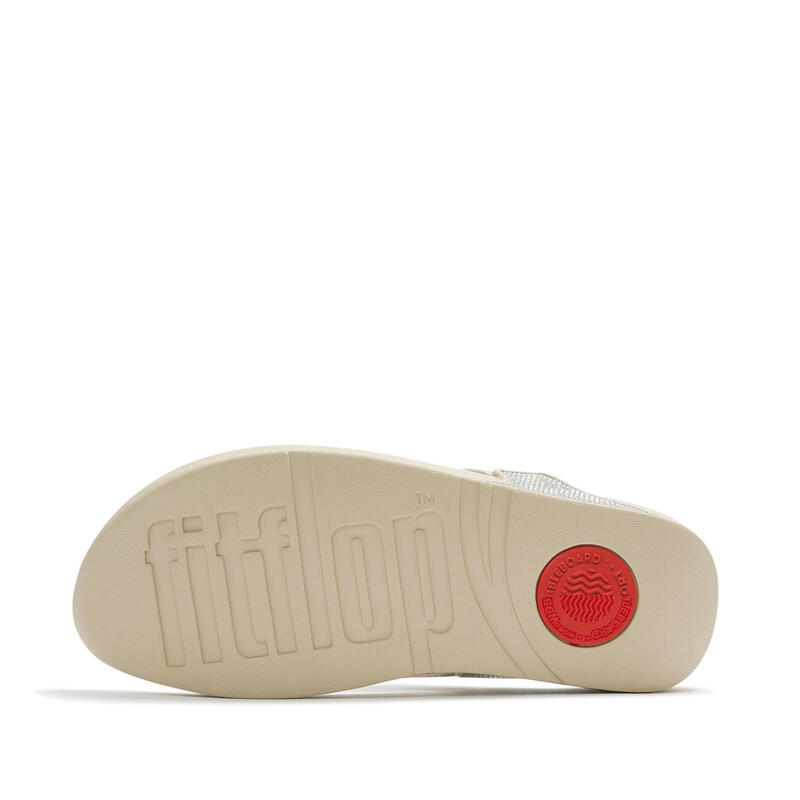 FITFLOP FitFlop Lulu Shimmerglitz Toe-Post Sandals  PLATINO 43