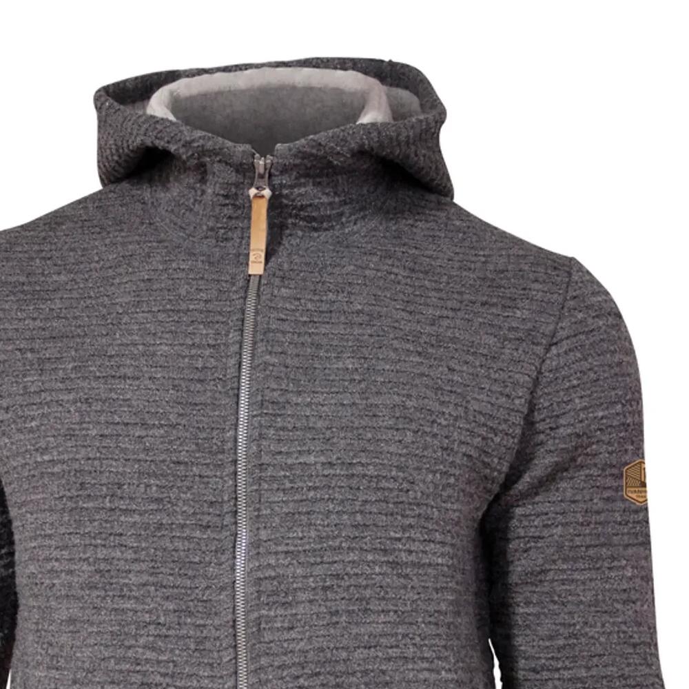 Gilet en laine à capuche pour homme Morel - Gris 3/5