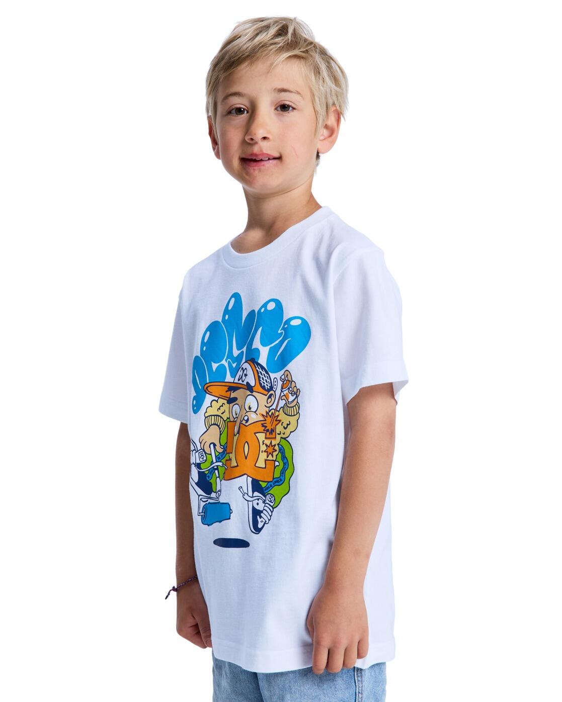 T-Shirt à manches courtes ROLLPAINTER Blanc Garçon 3/4