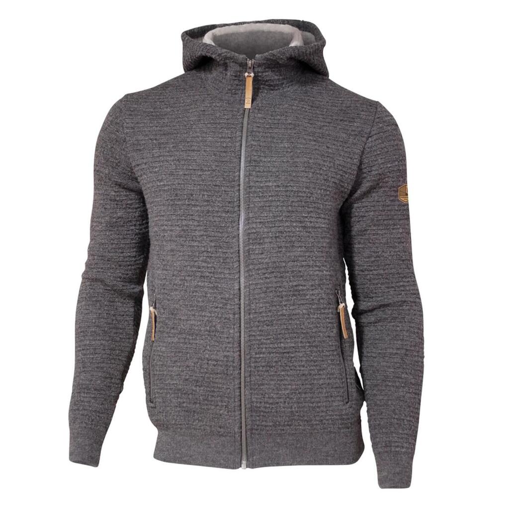 Morel Hooded Men's Wool Vest - Grey