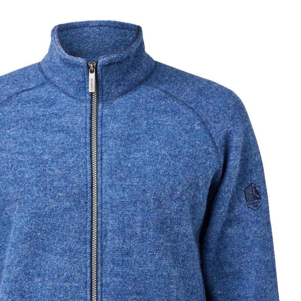 Vest Danny Full Zip voor heren van viltwol - Denim - Blauw 2/5