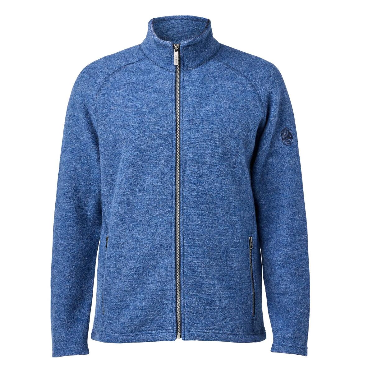 IVANHOEOEFSWEDEN Pánská kardigan Danny z plstěné vlny na zip - denim