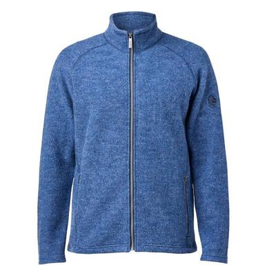 Vest danny full zip voor heren van viltwol - denim - blauw