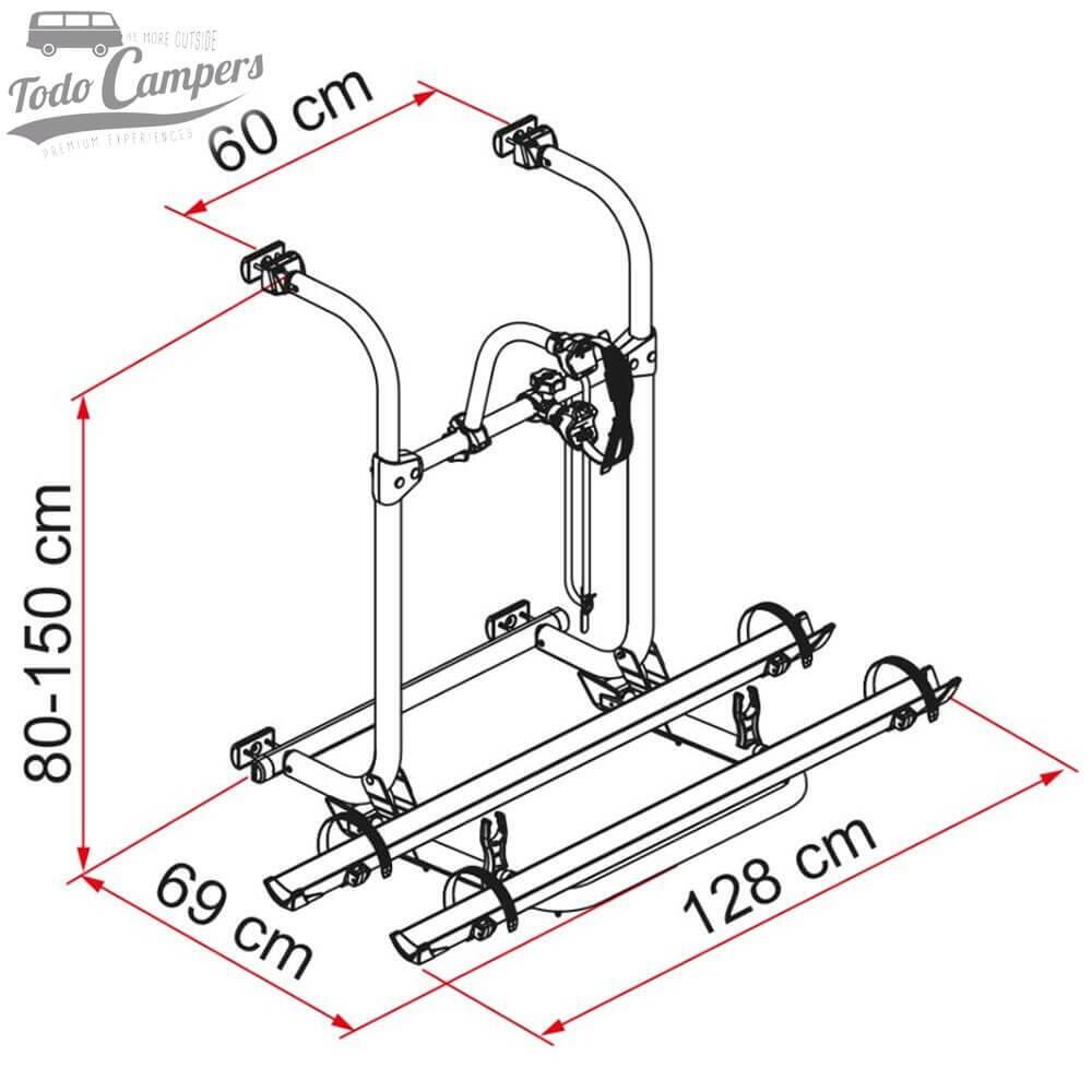 Portabicicletas Fiamma Carry Bike PRO para Autocaravanas - 2 BICIS / 2 E-Bikes 2/6