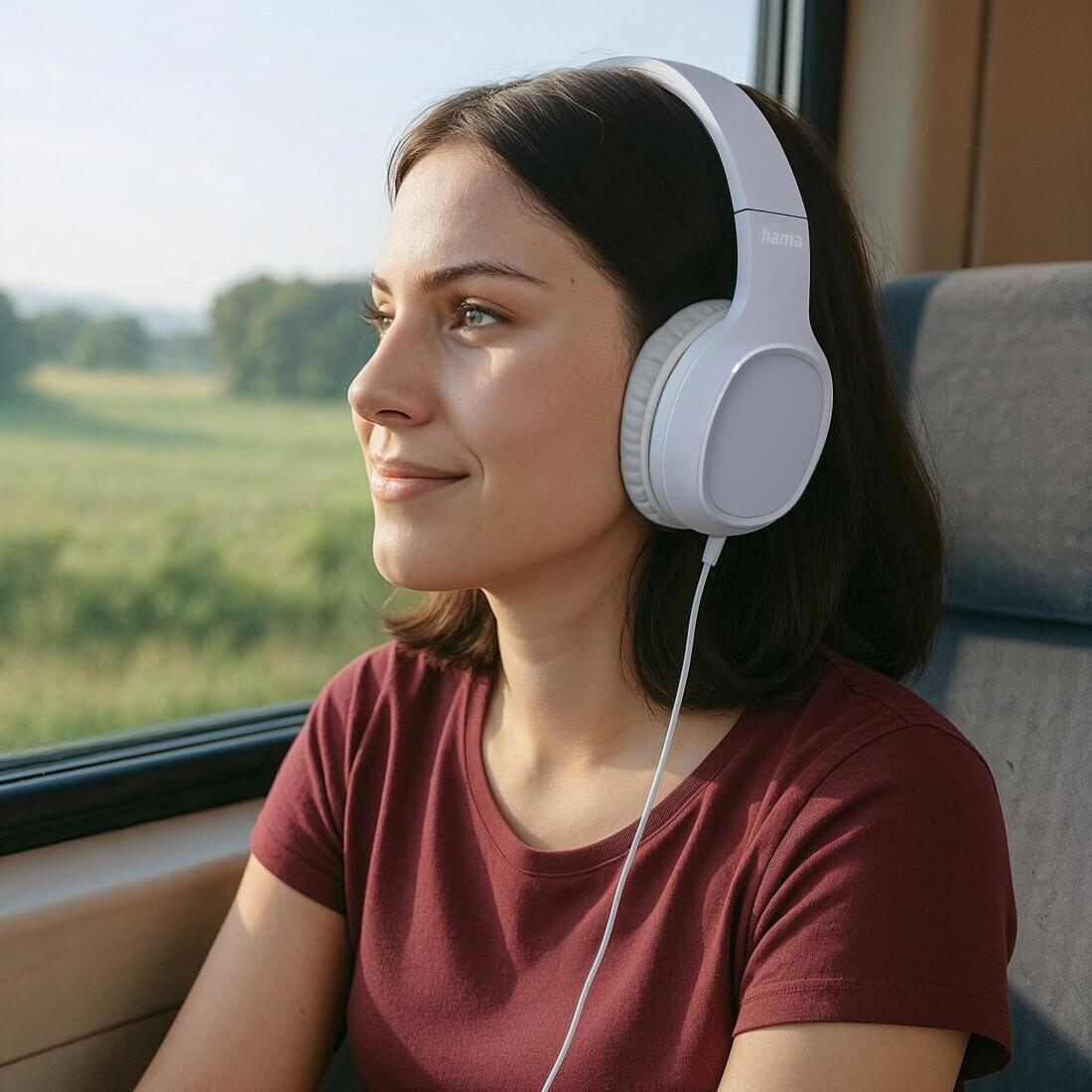 HAMA Kopfhörer Fun C, On-Ear USB-C Mikrofon, Weiß 6/6