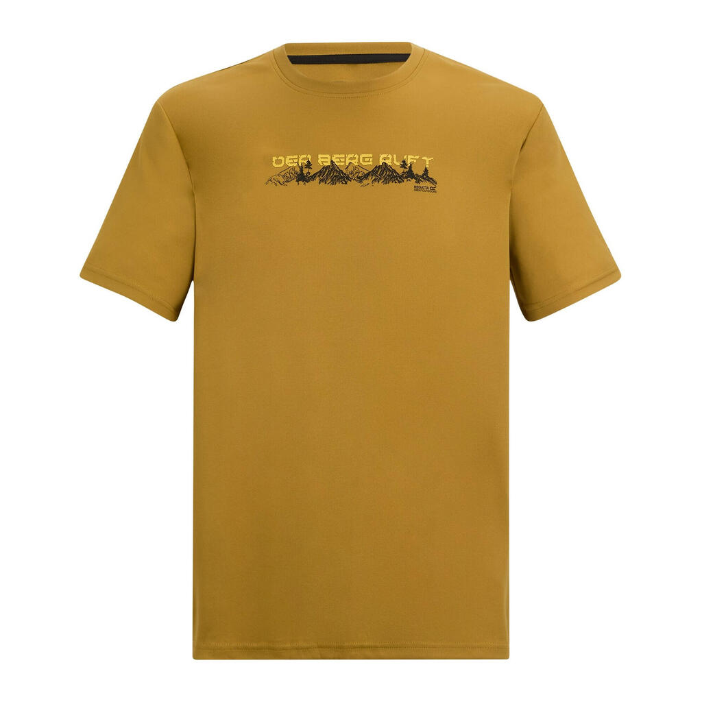 Mens Fingal Slogan Mountain TShirt (Wood Brown)