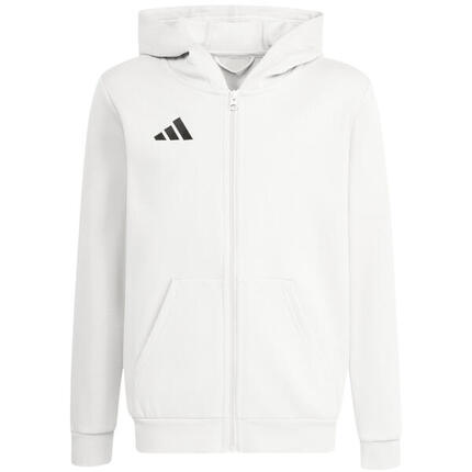 ADIDAS sweat à capuche zippé enfant, mélange coton blanc