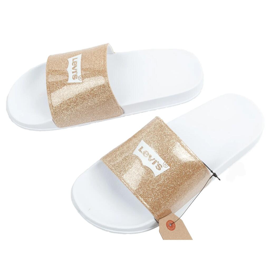 Levi's Pool S Synthetic Gold Glitter [VPOL0251S3923] size 37