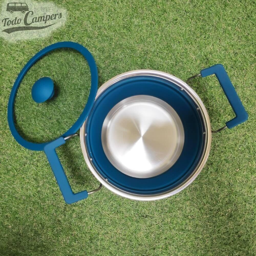 Olla plegable de silicona 2L para camping y camper – 20 cm 7/7