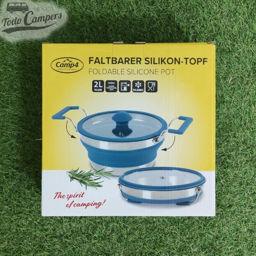 Olla plegable de silicona 2L para camping y camper – 20 cm 4/7