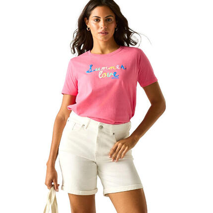 Tshirt Manches Courtes Motif/style Imprimé FILANDRA Femme (Rose Imprimé)