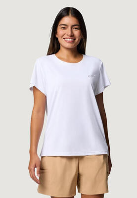 Crop top t-shirt bluevista hill™ ss crew dames wit