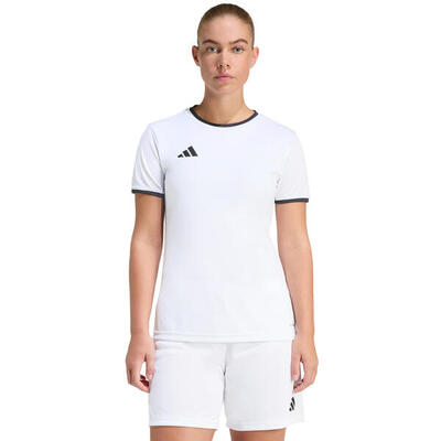 Adidas dames wedstrijdshirt - korte mouw, ronde hals, 100% polyester