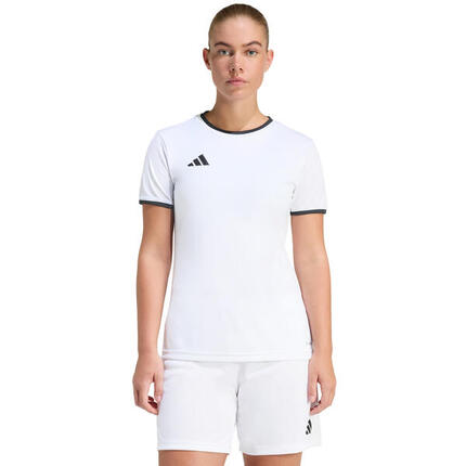Maillot de match femme adidas - manches courtes, encolure ronde, 100% polyester