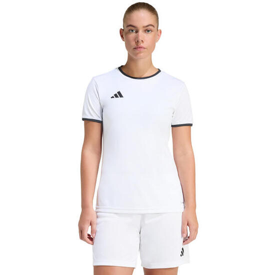 Maillot de match femme adidas - manches courtes, encolure ronde, 100% polyester