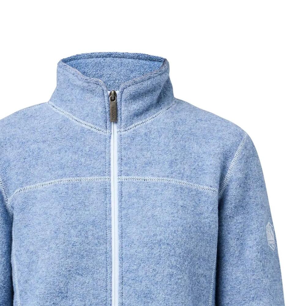 Gilet zippé en laine pour femme Beata Faded Denim - Bleu 3/4