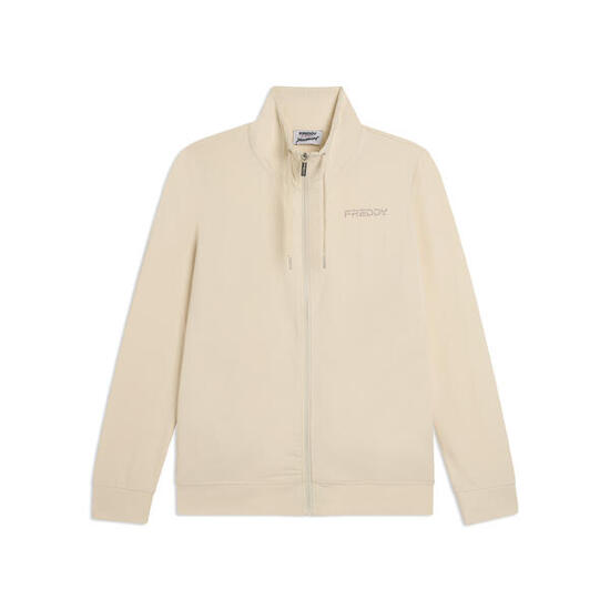 Felpa Comfort Fit Collo Alto con Zip e Logo FREDDY