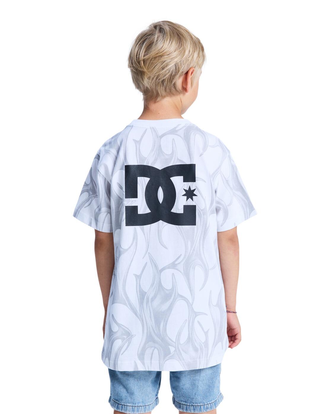 Camiseta de manga corta DC LIQUID FUEGO Blanco Niño 2/4