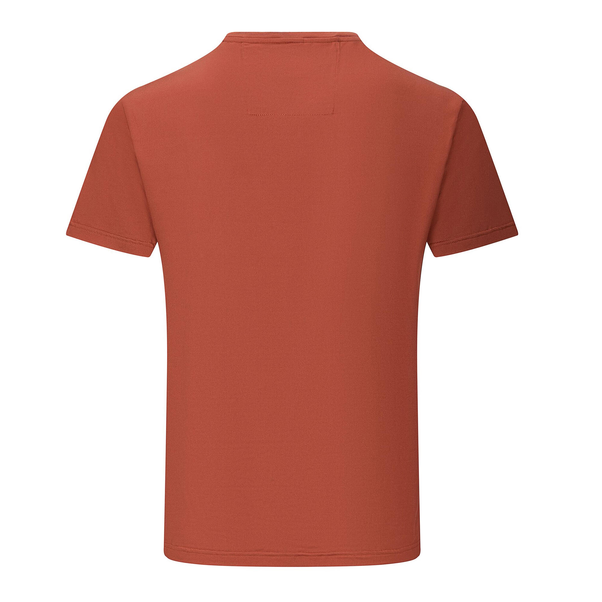 Tshirt Uni Col V Boutonné DEWI Homme (Orange Foncé) 2/5