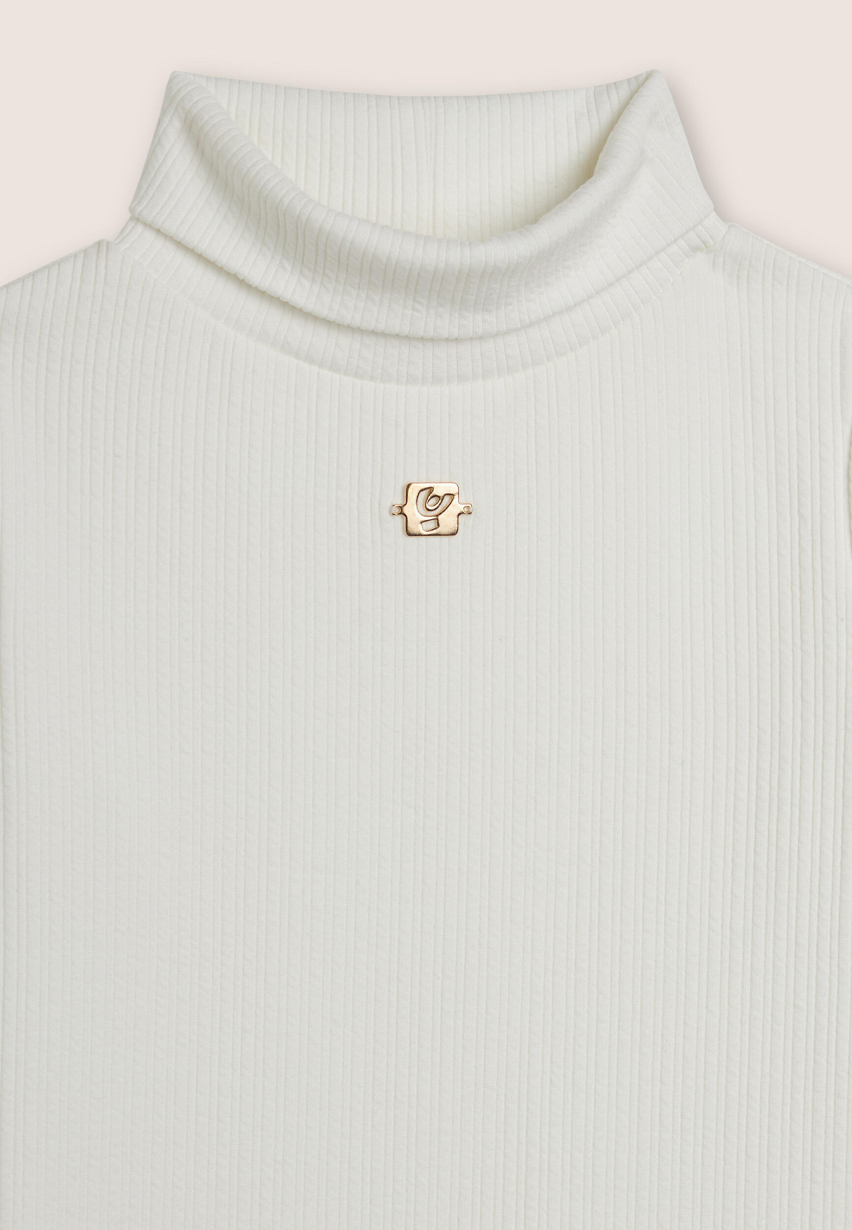 Lupetto bambina in felpa a costine con logo FY 3/3