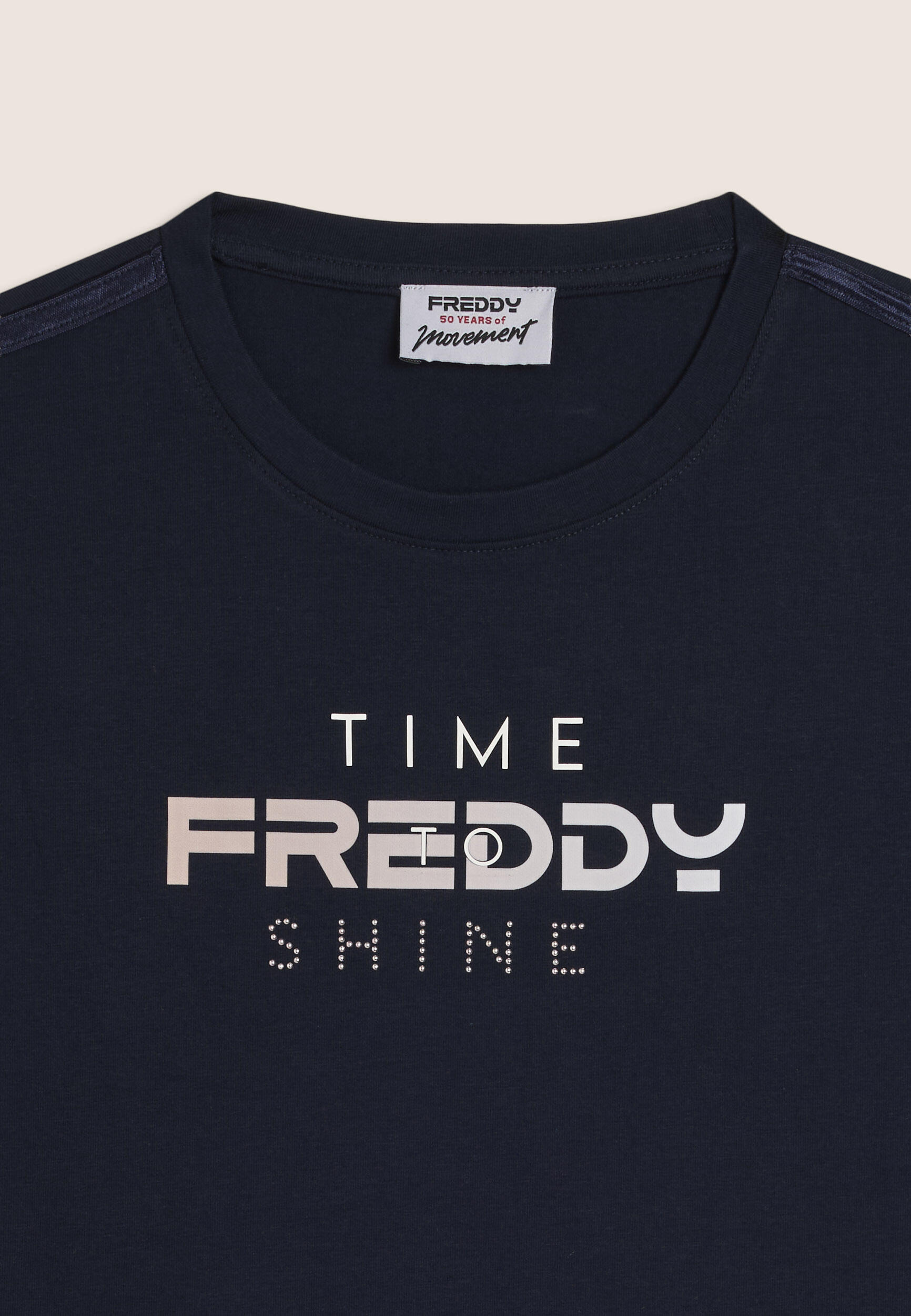 Felpa Girocollo con Logo FREDDY e Slogan "Time Shine" 3/3