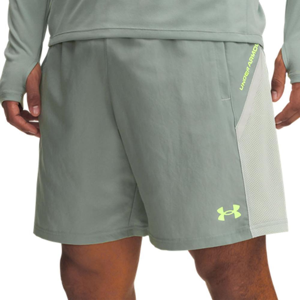 Short Sportivo Uomo Under Armour UA Tech Utility Verde 1/2