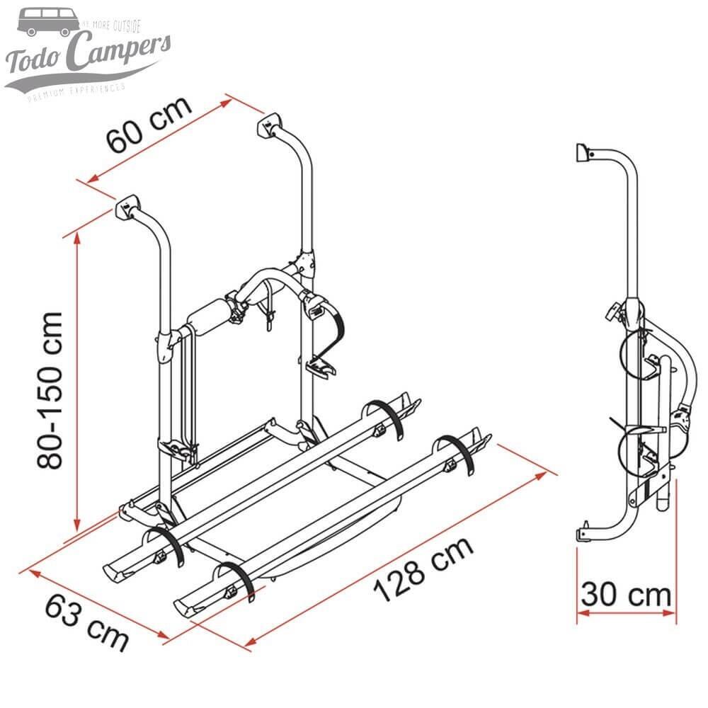 Portabicicletas Fiamma Carry Bike UL para Autocaravanas - 2 BICIS 2/5