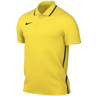 Nike heren dri-fit polo geel, korte mouw, knoopsluiting