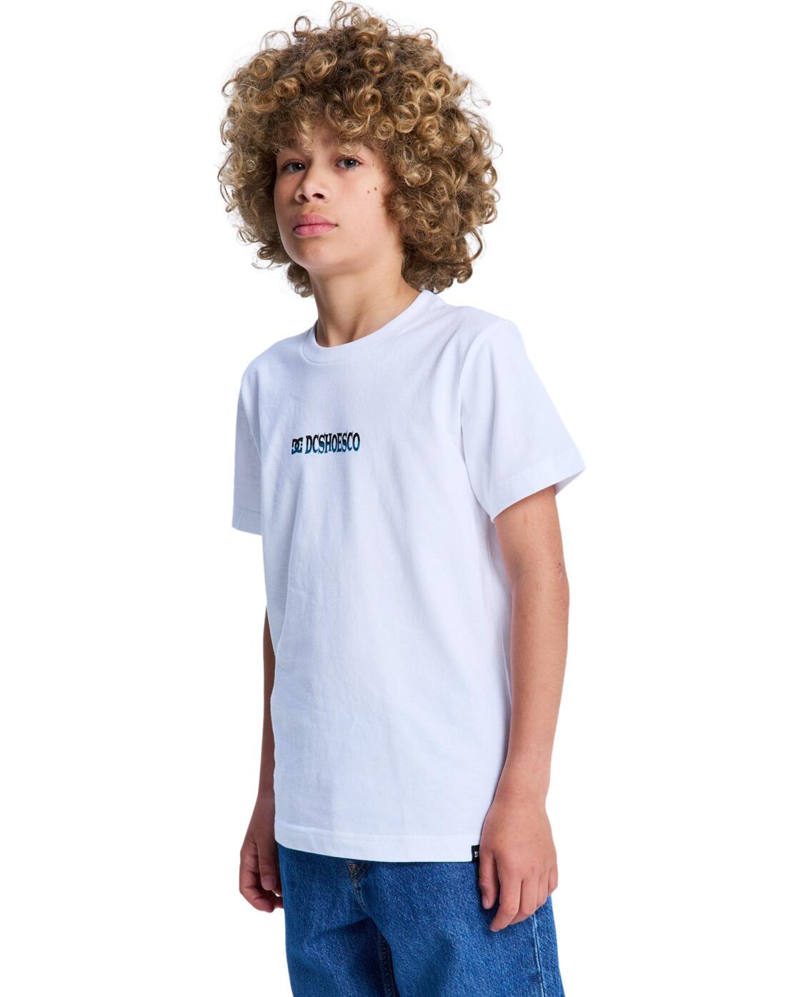 T-Shirt à manches courtes MEDITATING Blanc Garçon 3/4