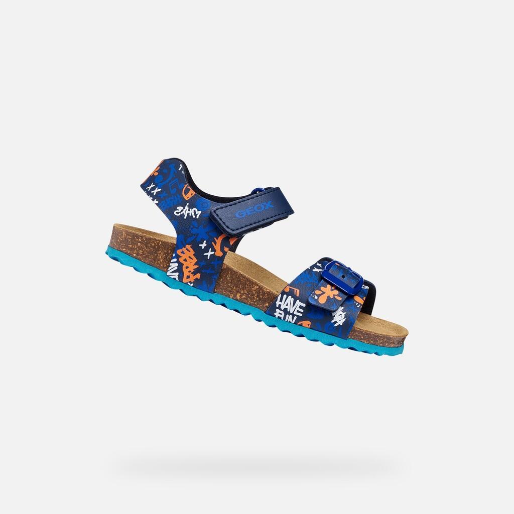 Sandales Garçon J GHITA BOY Bleu Marine/Bleu Clair 1/7