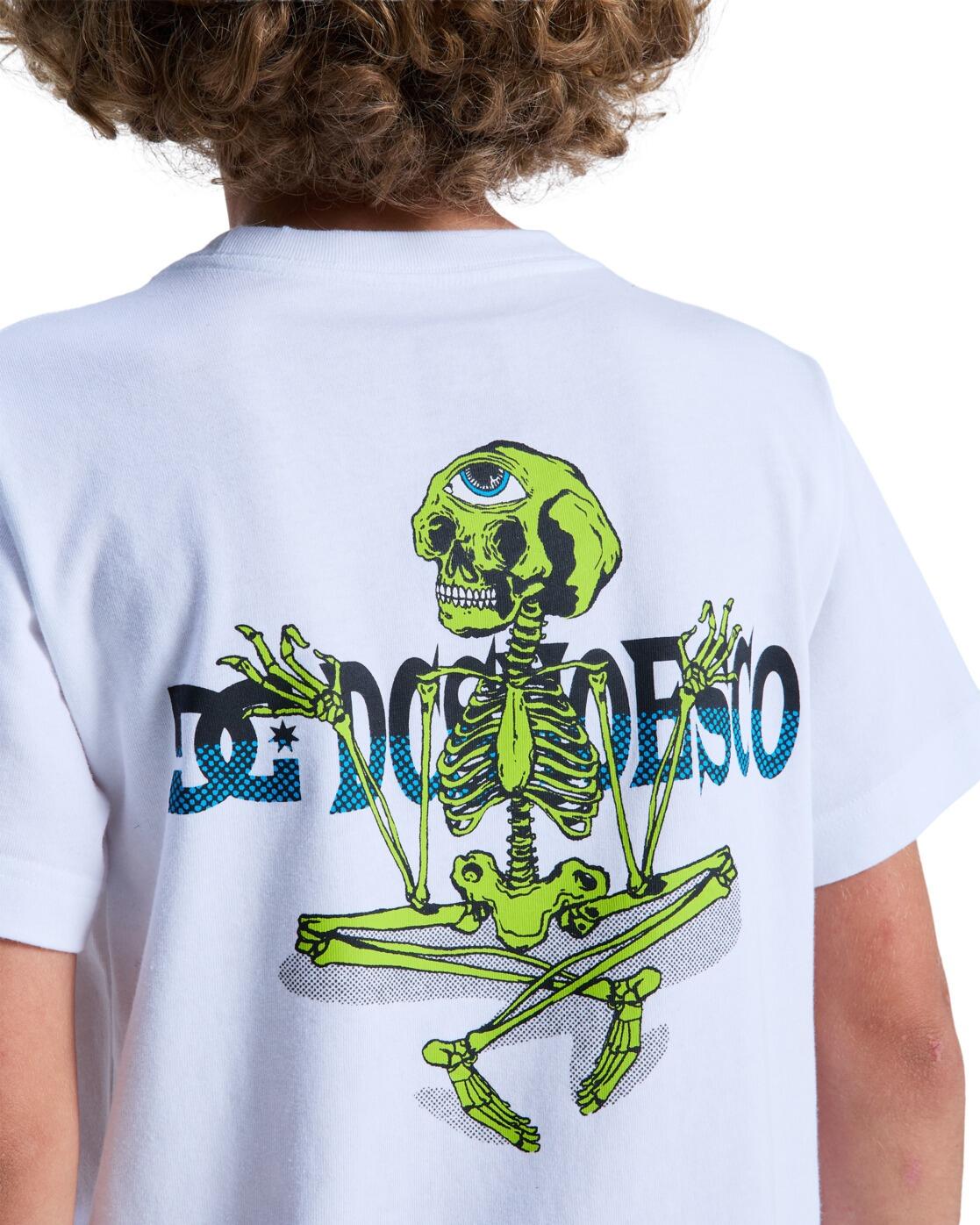 T-Shirt à manches courtes MEDITATING Blanc Garçon 4/4