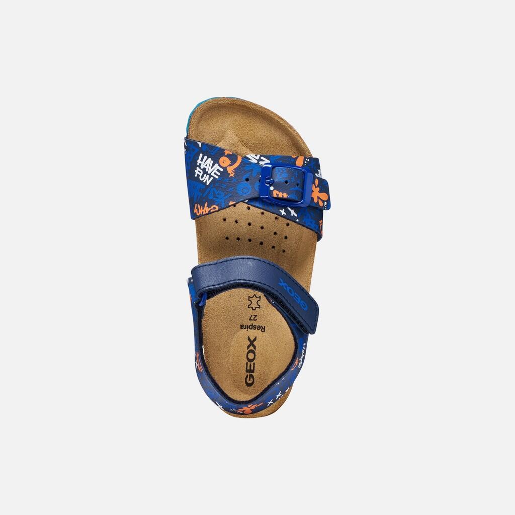 Sandales Garçon J GHITA BOY Bleu Marine/Bleu Clair 7/7