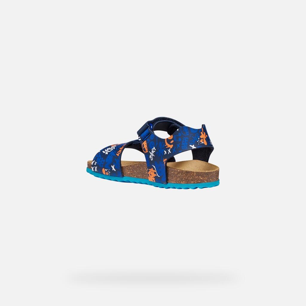 Sandales Garçon J GHITA BOY Bleu Marine/Bleu Clair 5/7