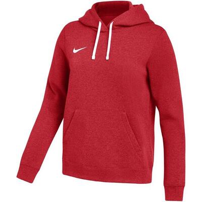 Nike dameshoodie fleece katoen rood